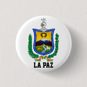Badge Rond 2,50 Cm Armoiries de La Paz, Bolivie