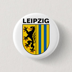 Badge Rond 2,50 Cm Armoiries de Leipzig, Allemagne
