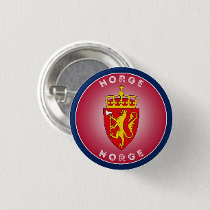Badge Rond 2,50 Cm Armoiries de Norvège en forme de cercle
