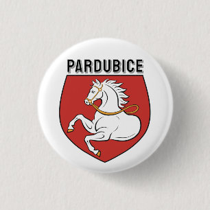 Badge Rond 2,50 Cm Armoiries de Pardubice, République tchèque