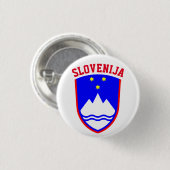 Badge Rond 2,50 Cm Armoiries de SLOVÉNIE (Devant & derrière)