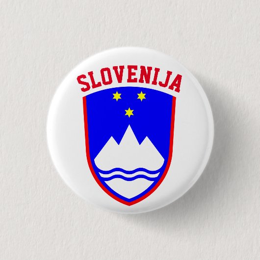 Badge Rond 2,50 Cm Armoiries de SLOVÉNIE (Devant)