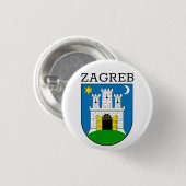 Badge Rond 2,50 Cm Armoiries de Zagreb (Devant & derrière)