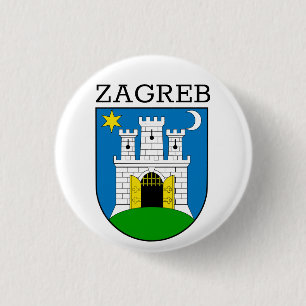 Badge Rond 2,50 Cm Armoiries de Zagreb