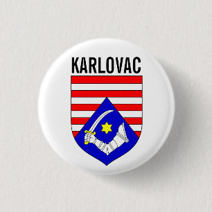 Badge Rond 2,50 Cm Armoiries du comté de Karlovac, Croatie