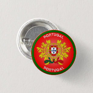 Badge Rond 2,50 Cm Armoiries du Portugal de forme circulaire