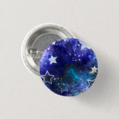 Badge Rond 2,50 Cm Arrière - plan spatial avec étoiles (Devant & derrière)