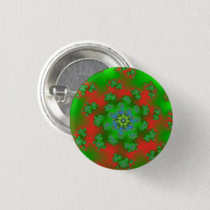 Badge Rond 2,50 Cm Arrosage floral de Noël