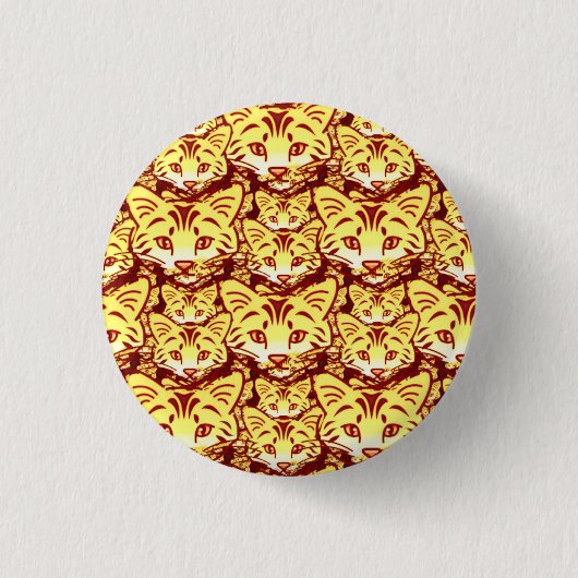 Badge Rond 2,50 Cm Art félin moderne (Devant)