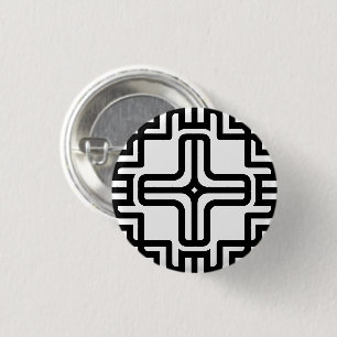 Badge Rond 2,50 Cm Art géométrique moderne de croix en ligne