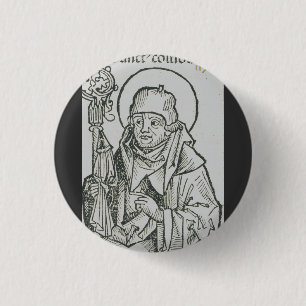 Badge Rond 2,50 Cm Art graphique sacré de Saint Colomba d'Iona celtiq