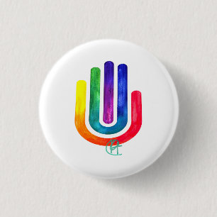 Badge Rond 2,50 Cm Art minimaliste Prisme Hamsa