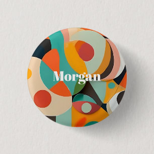 Badge Rond 2,50 Cm Art moderne du milieu du XXe siècle, nom ou monogr