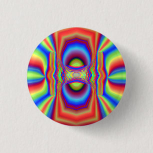 Badge Rond 2,50 Cm Art numérique d'intersection dimensionnelle