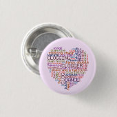 Badge Rond 2,50 Cm Art obstruant de mot de Clogger petit (Devant & derrière)