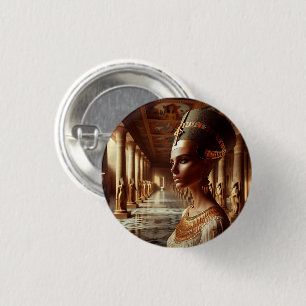Badge Rond 2,50 Cm Artefact Néfertari Égyptien : Civilisation Ancienn