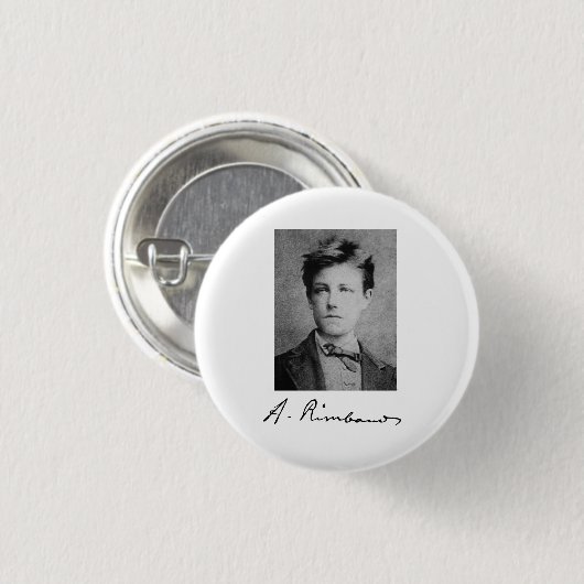 Badge Rond 2,50 Cm Arthur Rimbaud (Devant & derrière)