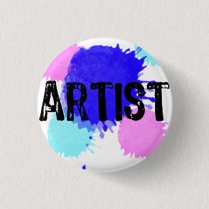 Badge Rond 2,50 Cm Artiste - Spatters