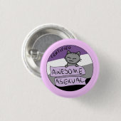 Badge Rond 2,50 Cm Asexuel impressionnant (Devant & derrière)