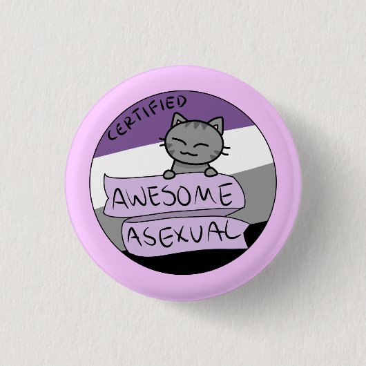 Badge Rond 2,50 Cm Asexuel impressionnant (Devant)