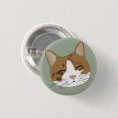 Badge Rond 2,50 Cm Aspiration heureuse de chat (Devant & derrière)