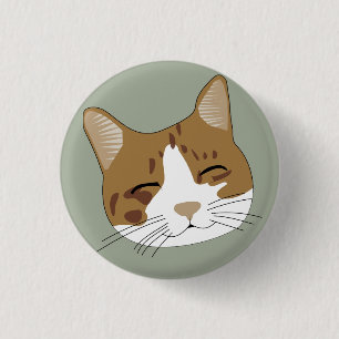 Badge Rond 2,50 Cm Aspiration heureuse de chat