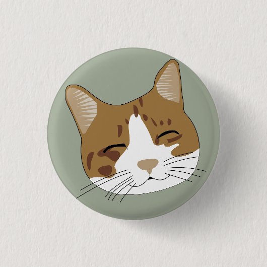 Badge Rond 2,50 Cm Aspiration heureuse de chat (Devant)