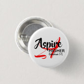 Badge Rond 2,50 Cm ASPIRE HAUT Inspirer Monogram Christian (Devant & derrière)