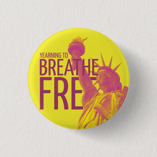 Badge Rond 2,50 Cm Aspirer à respirer librement (Devant)