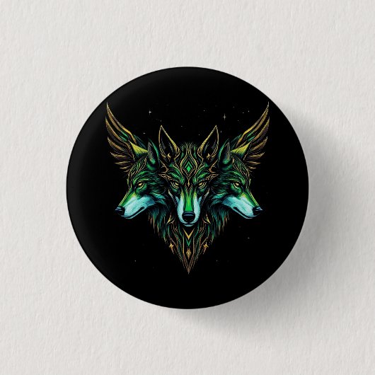 Badge Rond 2,50 Cm Astral Wolves (Devant)