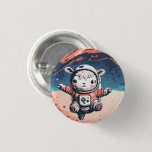 Badge Rond 2,50 Cm Astro Sheep (Devant & derrière)