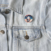 Badge Rond 2,50 Cm Astro Sheep (En situation)