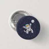 Badge Rond 2,50 Cm Astronaut De Chat En Costume Spatial Astronomie Dr (Devant & derrière)
