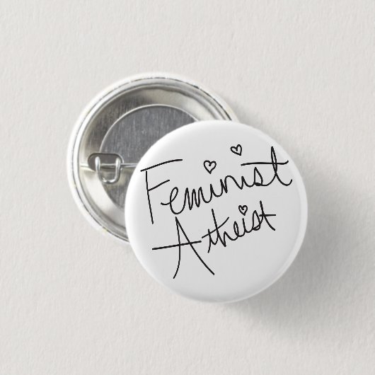 Badge Rond 2,50 Cm Athée féministe (Devant & derrière)