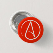 Badge Rond 2,50 Cm Atheist symbol: white on red (Devant & derrière)