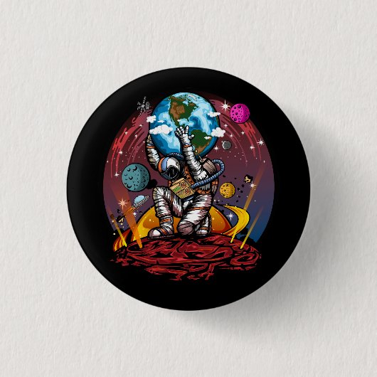 Badge Rond 2,50 Cm Atlas Space Man (Devant)