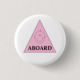 Badge Rond 2,50 Cm Attente d'une fille Faire-part