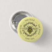 Badge Rond 2,50 Cm Attitudes des abeilles (Devant & derrière)