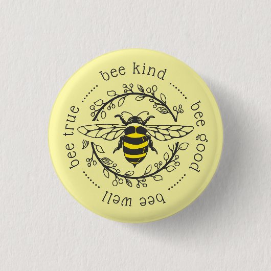 Badge Rond 2,50 Cm Attitudes des abeilles (Devant)