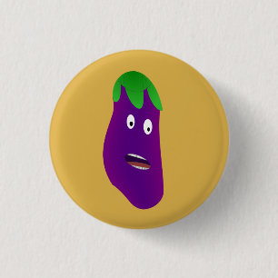 Badge Rond 2,50 Cm Aubergine surprise par Kenneth Yoncich