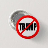 Badge Rond 2,50 Cm "AUCUN ATOUT" (ANTI-TRUMP) 1,25 pouces (Devant & derrière)