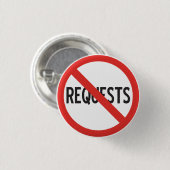 Badge Rond 2,50 Cm AUCUN bouton de DEMANDES #2 (Devant & derrière)