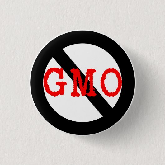 BADGE ROND 2,50 CM AUCUN GMO (Devant)
