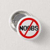 Badge Rond 2,50 Cm Aucun NOOBS - conversation/IRC/geek/singe/pirate (Devant & derrière)