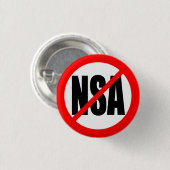 BADGE ROND 2,50 CM "AUCUN NSA " (Devant & derrière)