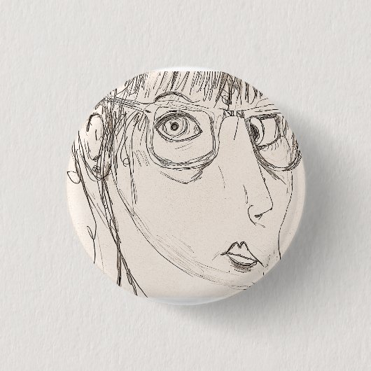 Badge Rond 2,50 Cm aucun parler la bibliothèque (Devant)