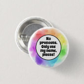 Badge Rond 2,50 Cm Aucun Pronononononononononononn/Nom uniquement S'i (Devant & derrière)