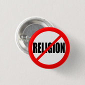BADGE ROND 2,50 CM "AUCUNE RELIGION " (Devant & derrière)