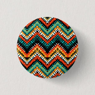 Badge Rond 2,50 Cm Audacieux Motif tribal autochtone
