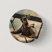 Badge Rond 2,50 Cm Aussie Kangaroo Pilot, (Devant)